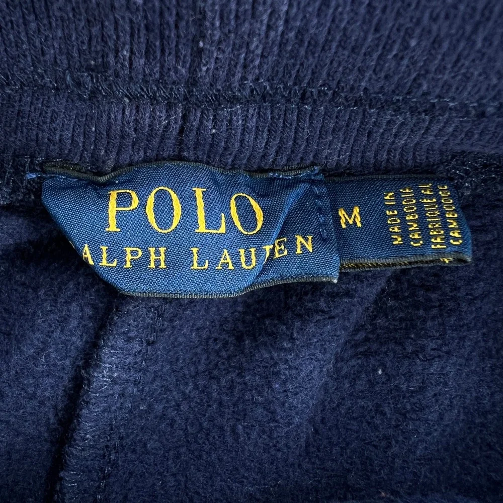 Polo Ralph Lauren Mens Medium Navy Blue Fleece‎ Jogger Sweatpants Pony Lounge